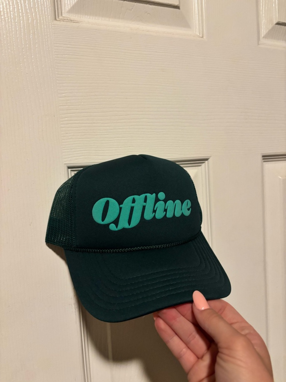 Teal 'Offline' Trucker Hat